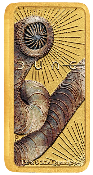 THE PERTH MINT  - DUNE 2026 1G GOLD COLOURED MINTED BAR
