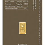 THE PERTH MINT  - DUNE 2026 1G GOLD COLOURED MINTED BAR