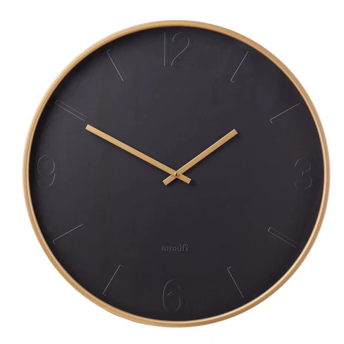 AMALFI - BLACK MODERN WALL CLOCK