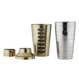 ACADEMY - WESLEY STAINLESS STEEL RECIPE COCKTAIL SHAKER GOLD