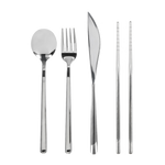 DAIVS & WADDELL -  SALTARA STAINLESS STEEL 4 PIECE PICNIC CUTLERY SET