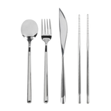 DAIVS & WADDELL -  SALTARA STAINLESS STEEL 4 PIECE PICNIC CUTLERY SET