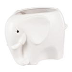 EMPORIUM - BRYNLEE ELEPHANT VASE | WIDE WHITE