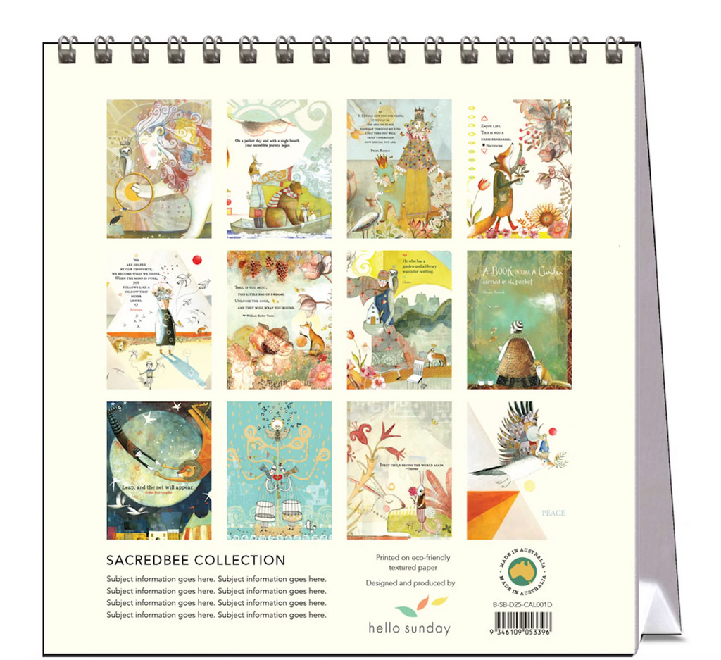 HELLO SUNDAY - 2025 DESK CALENDAR | SACREDBEE