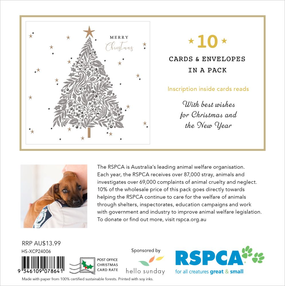 VEVOKE - BOXED CHRISTMAS CHARITY CARDS | RSPCA | CHRISTMAS TREE