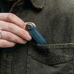 ORBITKEY - KEY ORGANISER | CRAZY HORSE | MARINE BLUE WITH BLUE STITCHING