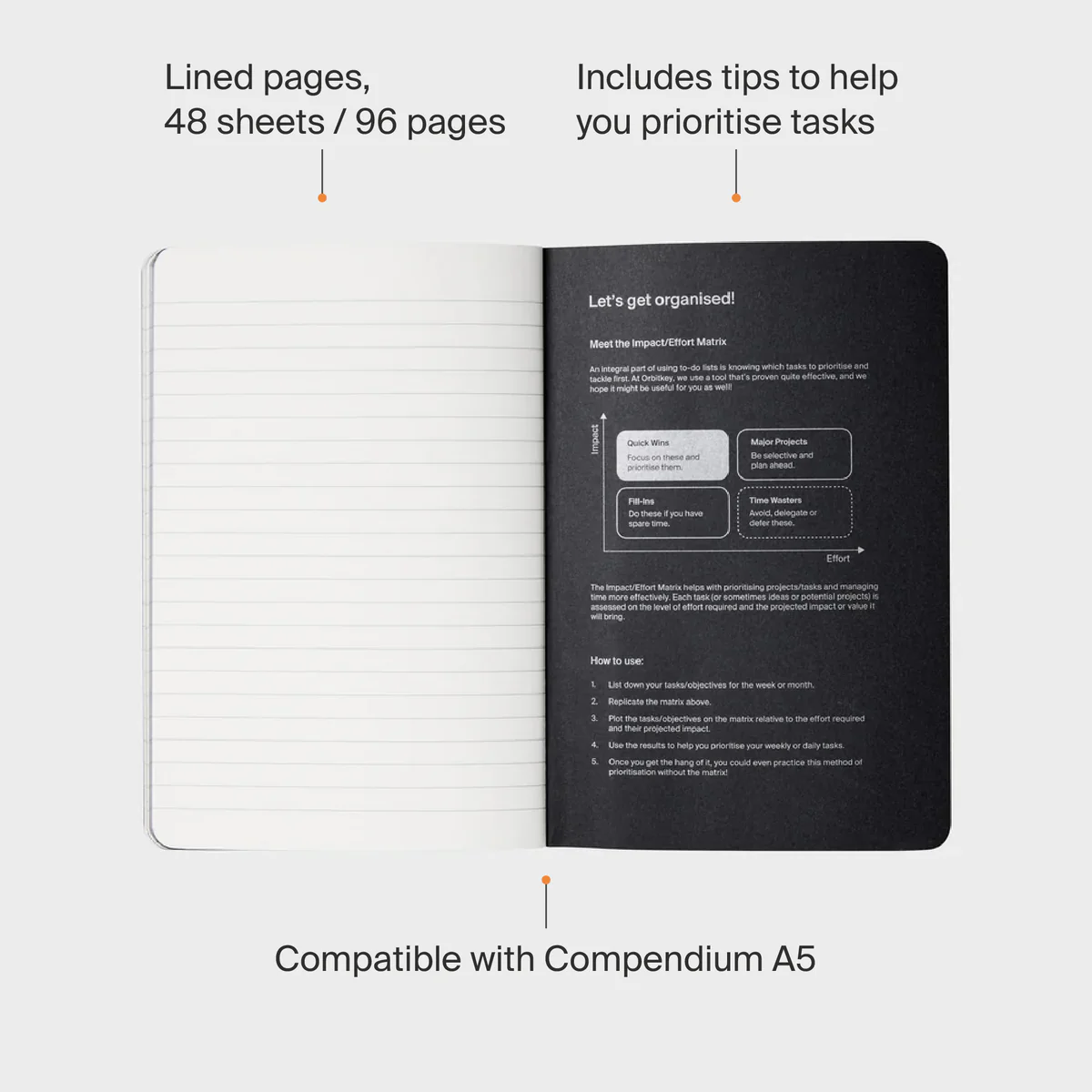 ORBITKEY - NOTEBOOK A5 | 3 PACK
