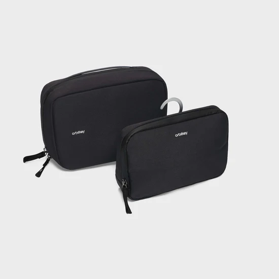 ORBITKEY - 2-IN-1 TOILETRY BAG | BLACK