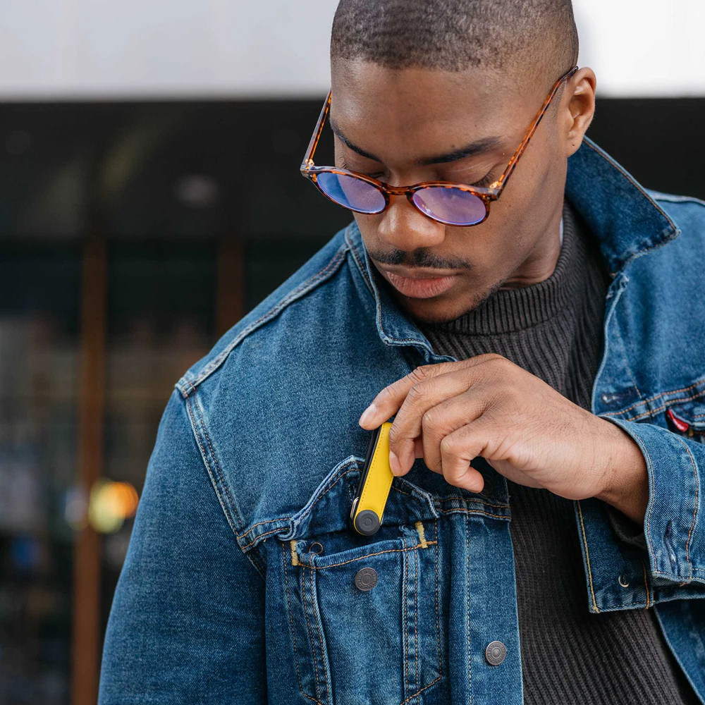 ORBITKEY - KEY ORGANISER | HYBRID LEATHER | SOLAR YELLOW