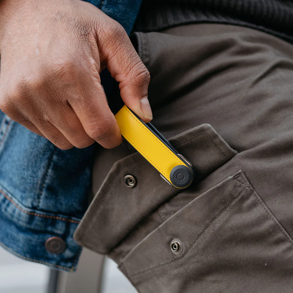 ORBITKEY - KEY ORGANISER | HYBRID LEATHER | SOLAR YELLOW