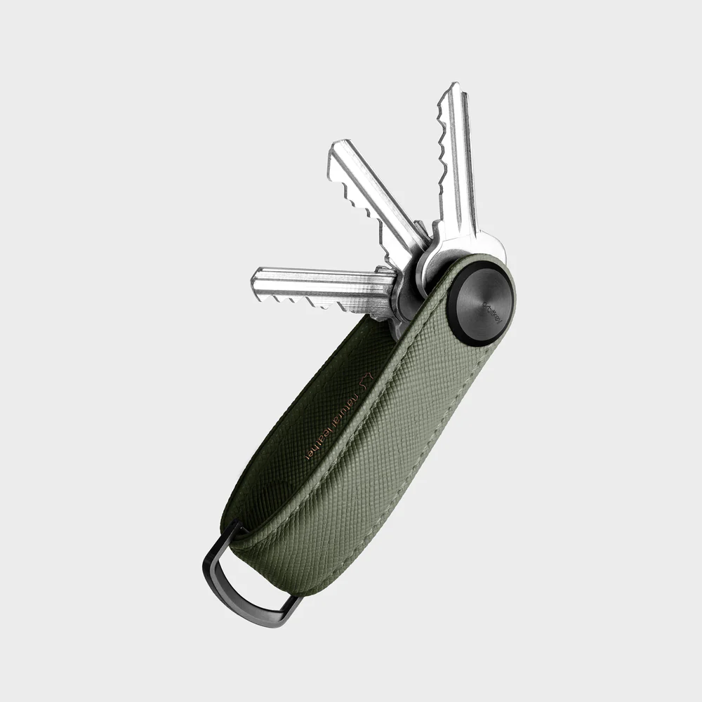 ORBITKEY - KEY ORGANISER PRO | SAFFIANO LEATHER | OLIVE