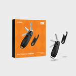 ORBITKEY - KEY ORGANISER CRAZY HORSE + MULTI-TOOL V2 SET | BLACK