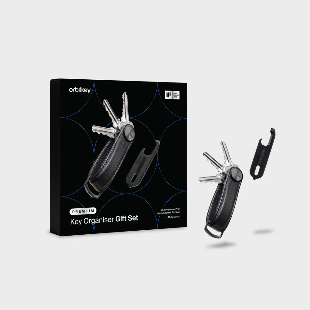 ORBITKEY - KEY ORGANISER PRO + MULTI-TOOL V2 SET | BLACKOUT