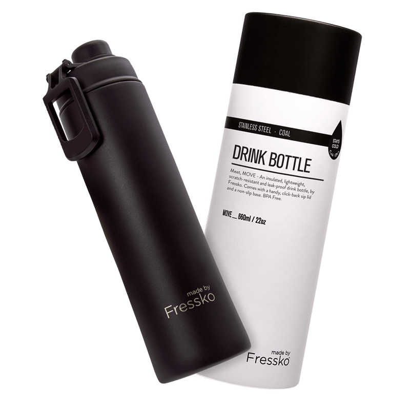 MADE BY FRESSKO - MOVE 660ML DRINK BOTTLE | COAL