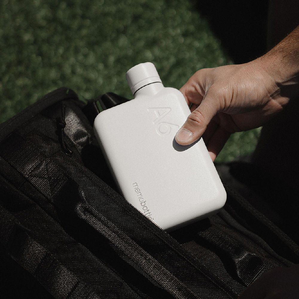 MEMOBOTTLE- A6 STAINLESS STEEL | WHITE