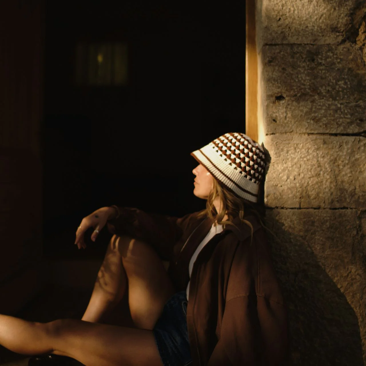 WILL + BEAR - CHELSEA BROWN | CROCHET BUCKET HAT [SIZE:L]