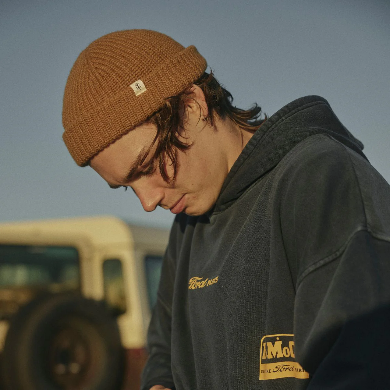 WILL + BEAR - TOBY FISHERMAN BEANIE [CLR:MUSTARD]
