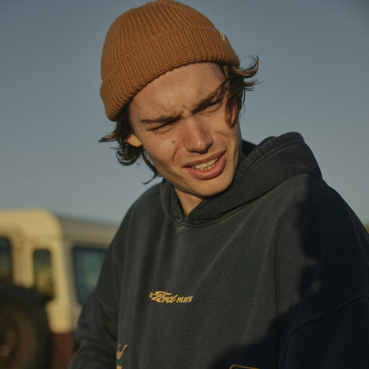 WILL + BEAR - TOBY FISHERMAN BEANIE [CLR:MUSTARD]