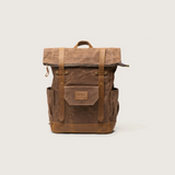 WILL + BEAR - TASMAN TRAVEL BACKPACK | BROWN WAXED CANVAS