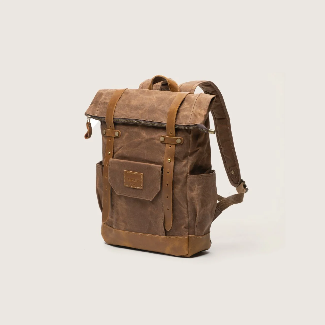 WILL + BEAR - TASMAN TRAVEL BACKPACK | BROWN WAXED CANVAS