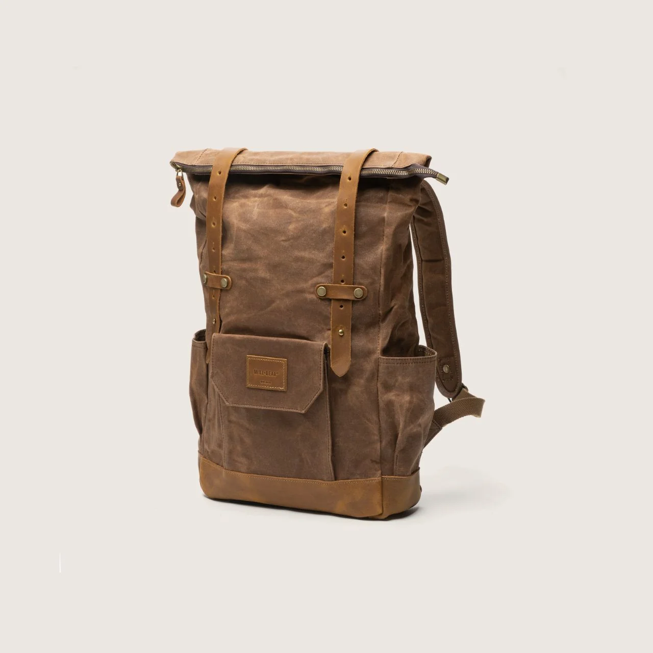 WILL + BEAR - TASMAN TRAVEL BACKPACK | BROWN WAXED CANVAS