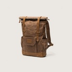 WILL + BEAR - TASMAN TRAVEL BACKPACK | BROWN WAXED CANVAS