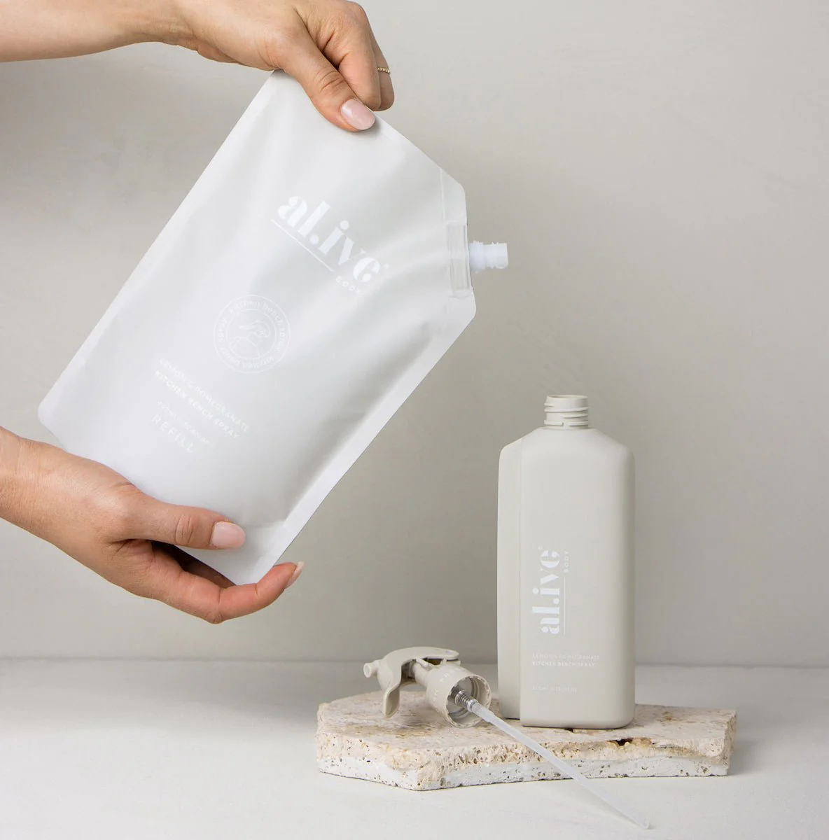 AL.IVE BODY - KITCHEN BENCH SPRAY REFILL | LEMON & POMEGRANATE