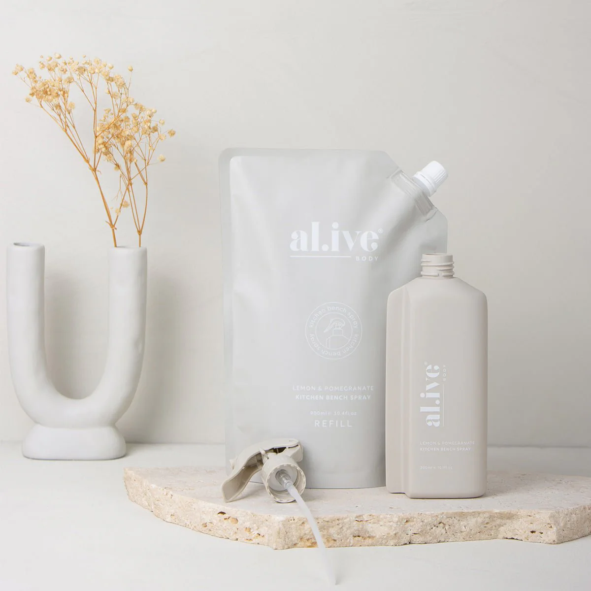 AL.IVE BODY - KITCHEN BENCH SPRAY REFILL | LEMON & POMEGRANATE