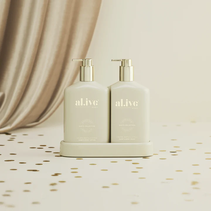 AL.IVE BODY - GOLDEN WATTLE & CITRUS DUO | 2 X 500ML BOTTLES