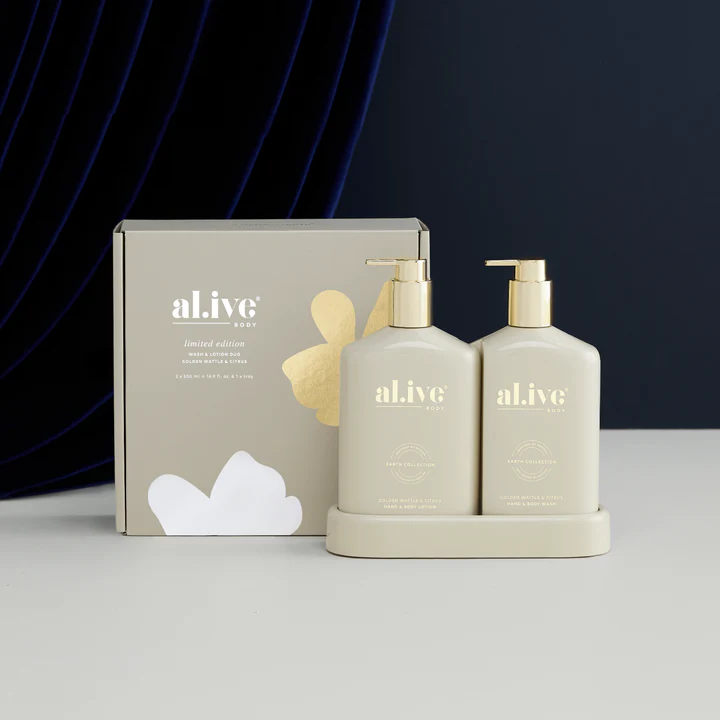 AL.IVE BODY - GOLDEN WATTLE & CITRUS DUO | 2 X 500ML BOTTLES