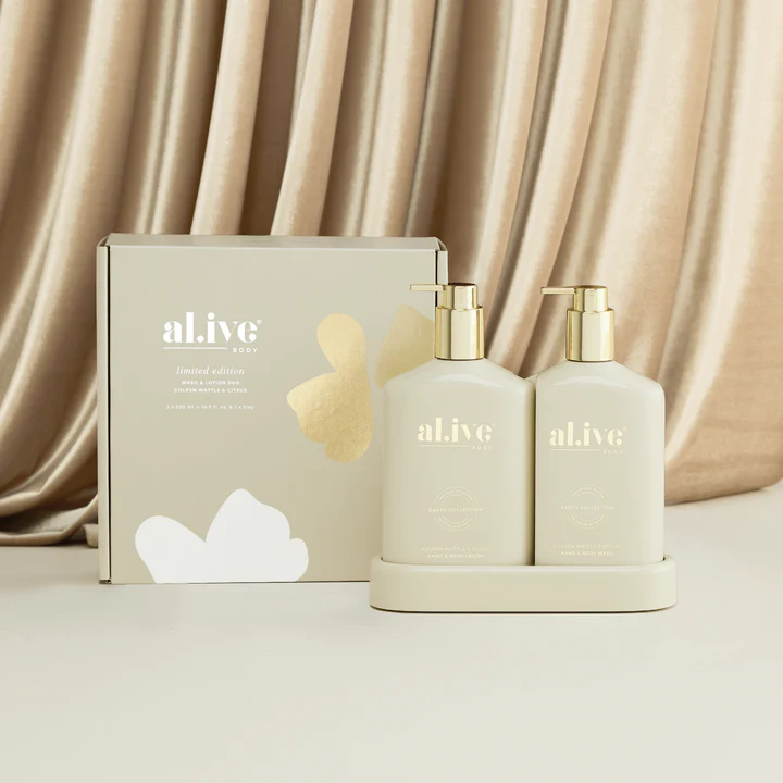 AL.IVE BODY - GOLDEN WATTLE & CITRUS DUO | 2 X 500ML BOTTLES