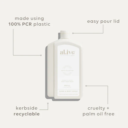 AL.IVE BODY - WASH REFILL | MANGO & LYCHEE 1 LITRE