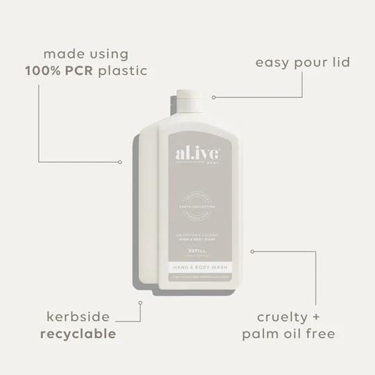 AL.IVE BODY - WASH REFILL | SEA COTTON & COCONUT 1 LITRE
