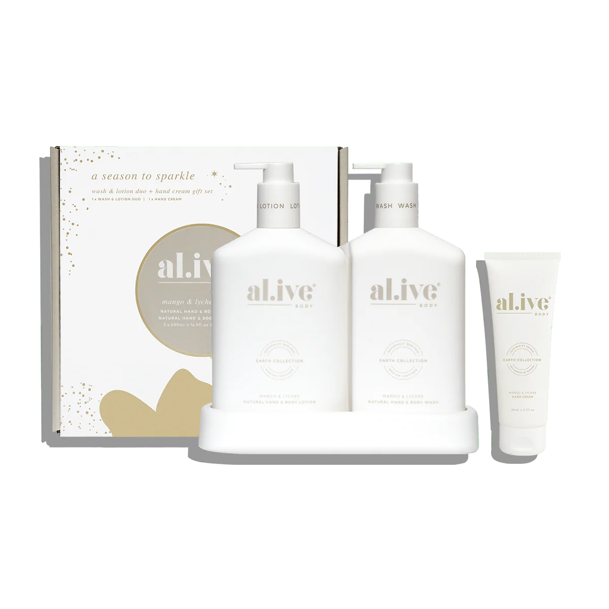 AL.IVE BODY - WASH & LOTION DUO + HAND CREAM GIFT SET | MANGO & LYCHEE