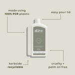 AL.IVE BODY - 1LTR WASH REFILL | WILLOW GUM & LEMON MYRTLE