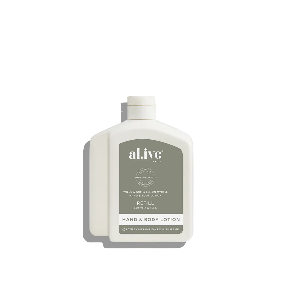 AL.IVE BODY - 650ML LOTION REFILL | WILLOW GUM & LEMON MYRTLE