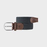BILLYBELT Elastic Braided Belt Flannel Grey