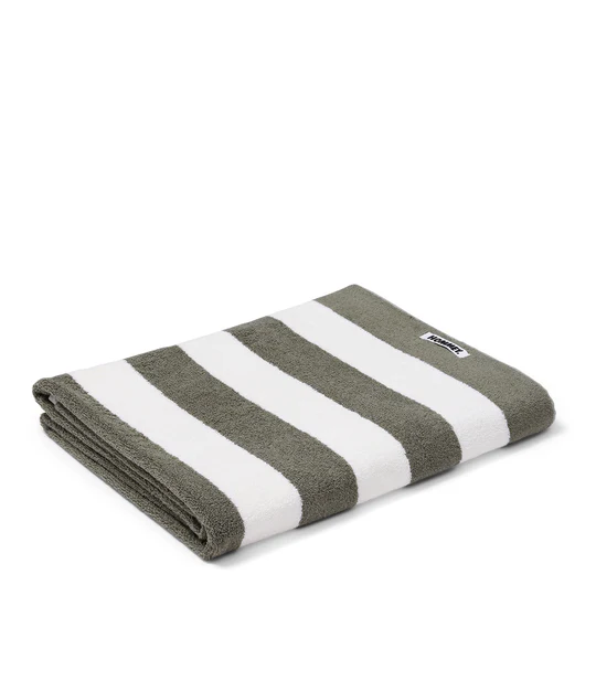 HOMMEY - BEACH TOWEL | MATCHA STRIPES