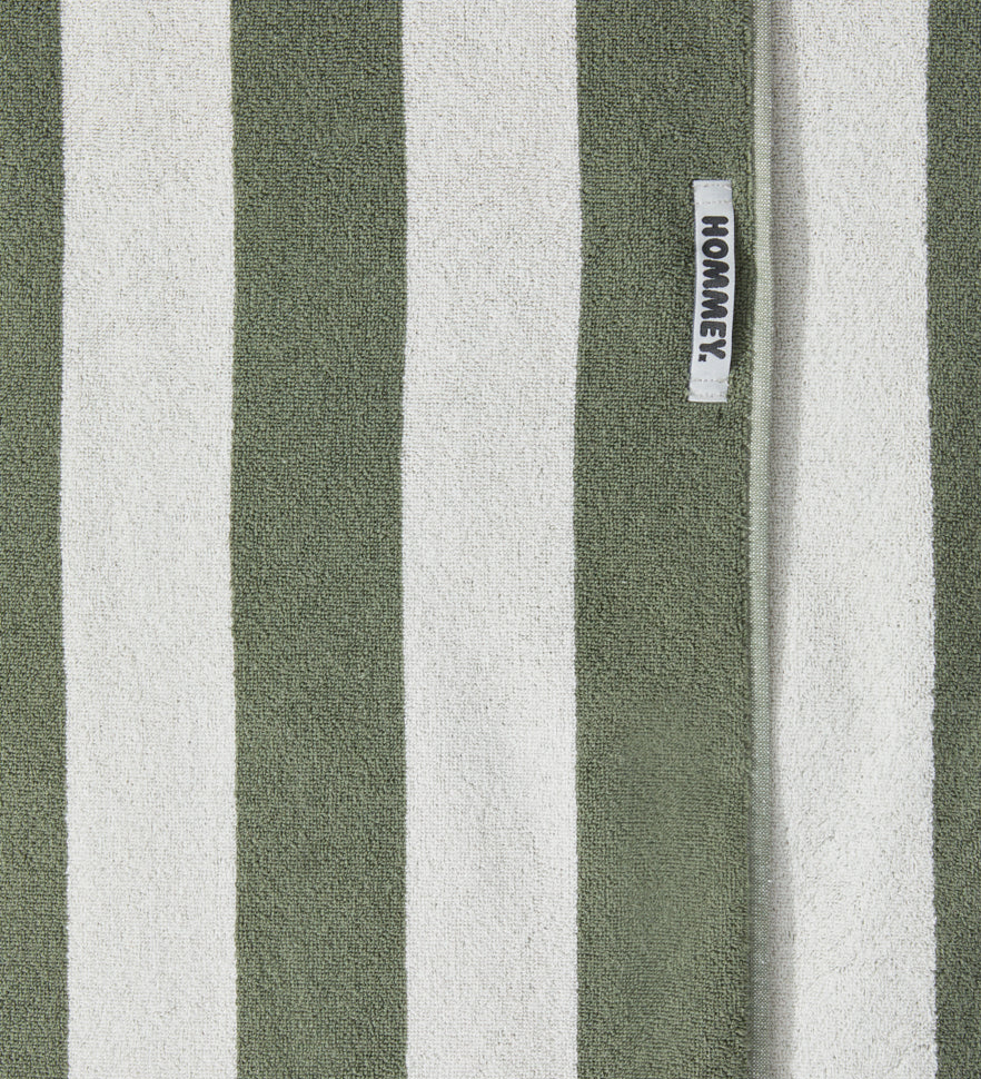 HOMMEY - BEACH TOWEL | MATCHA STRIPES