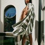 HOMMEY - BEACH TOWEL | MATCHA STRIPES