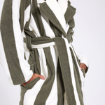 HOMMEY - ROBE | MATCHA STRIPES | S/M COTTON