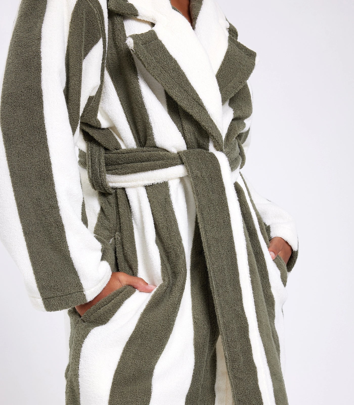 HOMMEY - ROBE | MATCHA STRIPES | S/M COTTON