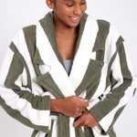 HOMMEY - ROBE | MATCHA STRIPES | S/M COTTON