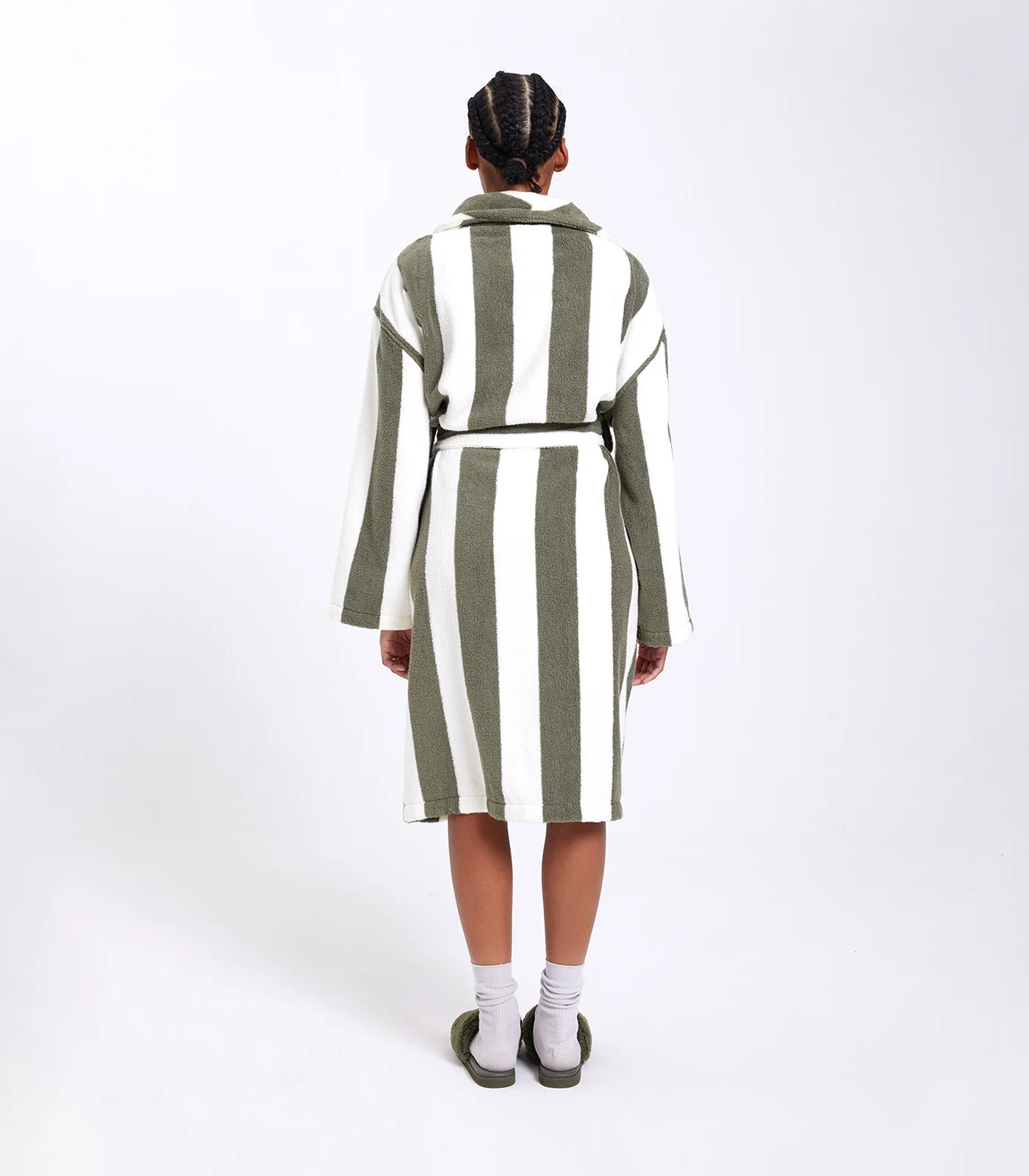 HOMMEY - ROBE | MATCHA STRIPES | S/M COTTON
