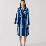 HOMMEY - ROBE | TERRY [SIZE:L/XL CLR:BLUEBERRY STRIPES]