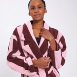 HOMMEY - ROBE | TERRY [SIZE:L/XL CLR:ROCKY ROAD STRIPES]