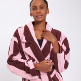 HOMMEY - ROBE | TERRY [SIZE:L/XL CLR:ROCKY ROAD STRIPES]