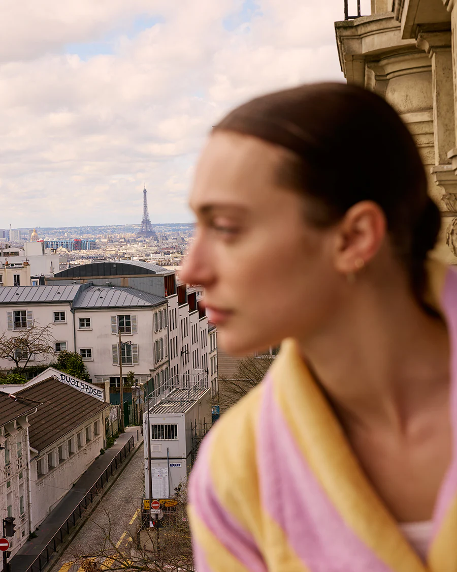 HOMMEY - ROBE | TERRY [SIZE:L/XL CLR:SUNDAE STRIPES]