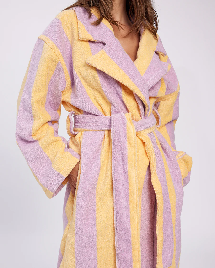 HOMMEY - ROBE | TERRY [SIZE:L/XL CLR:SUNDAE STRIPES]