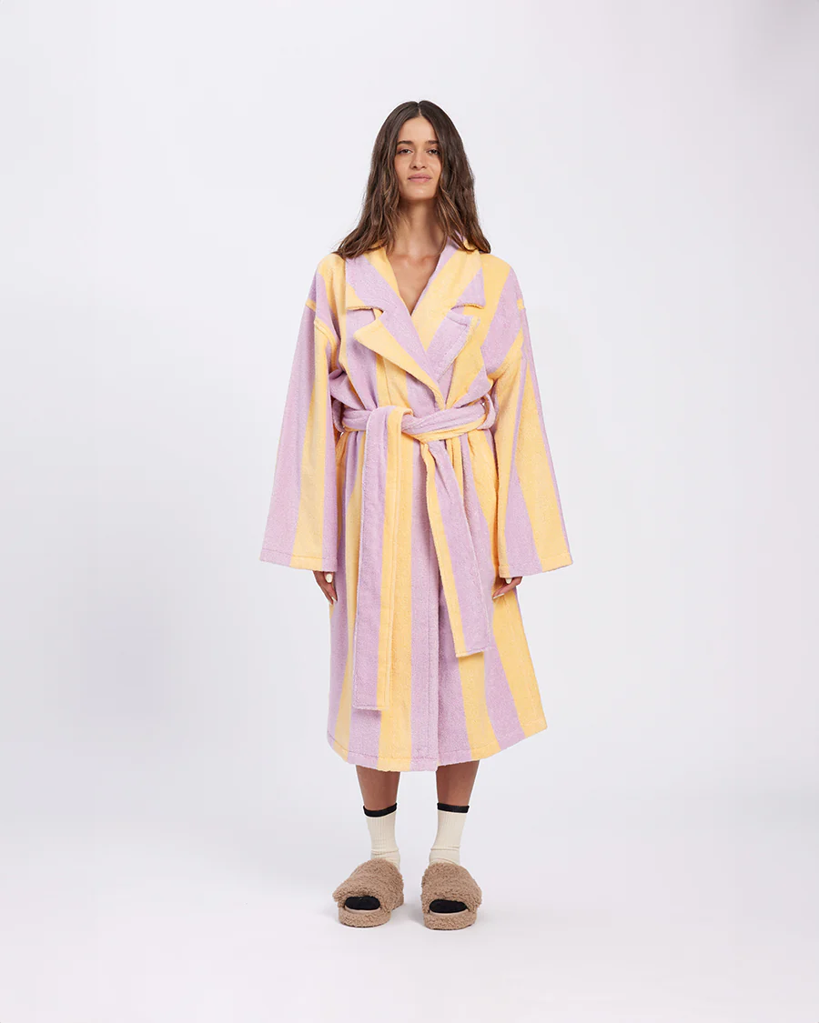 HOMMEY - ROBE | TERRY [SIZE:L/XL CLR:SUNDAE STRIPES]